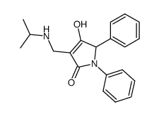 4-Hydroxy-3-(isopropylamino-methyl)-1,5-diphenyl-1,5-dihydro-pyrrol-2-one结构式