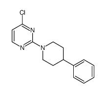4-chloro-2-(4-phenylpiperidin-1-yl)pyrimidine结构式