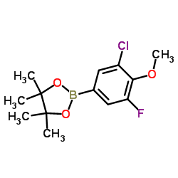 2-(3-Chloro-5-fluoro-4-methoxyphenyl)-4,4,5,5-tetramethyl-1,3,2-dioxaborolane structure
