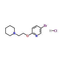 5-Bromo-2-[2-(1-piperidinyl)ethoxy]pyridine hydrochloride (1:1) Structure