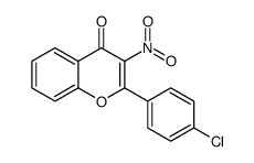 4H-1-Benzopyran-4-one,2-(4-chlorophenyl)-3-nitro-(9CI) structure