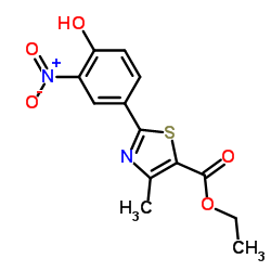 ETHYL 2-(4-HYDROXY-3-NITROPHENYL)-4-METHYLTHIAZOLE-5-CARBOXYLATE structure
