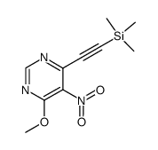 4-methoxy-5-nitro-6-(trimethylsilylethynyl)pyrimidine Structure