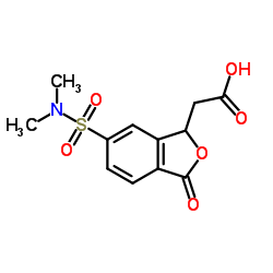 (6-DIMETHYLSULFAMOYL-3-OXO-1,3-DIHYDRO-ISOBENZOFURAN-1-YL)-ACETIC ACID Structure