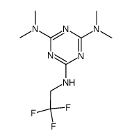 2,4-bis(dimethylamino)-6-<(2,2,2-trifluoroethyl)amino>-1,3,5-triazine结构式