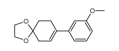 8-(3-methoxyphenyl)-1,4-dioxaspiro[4.5]dec-7-ene结构式