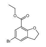 7-Benzofurancarboxylic acid, 5-bromo-2,3-dihydro-, ethyl ester结构式