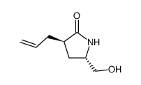 (3R,5S)-3-allyl-5-hydroxymethyl-2-pyrrolidinone Structure