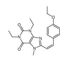 8-[(E)-2-(4-Ethoxyphenyl)vinyl]-1,3-diethyl-7-methyl-3,7-dihydro- 1H-purine-2,6-dione Structure