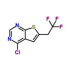 4-氯-6-(2,2,2-三氟乙基)噻吩并[2,3-d]嘧啶结构式