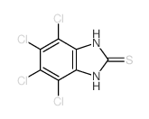 4,5,6,7-tetrachloro-1,3-dihydrobenzoimidazole-2-thione structure