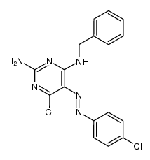 2-amino-4-benzylamino-5-(p-chlorophenylazo)-6-chloropyrimidine Structure