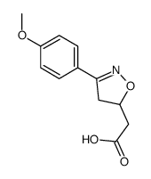 2-[3-(4-methoxyphenyl)-4,5-dihydro-1,2-oxazol-5-yl]acetic acid结构式