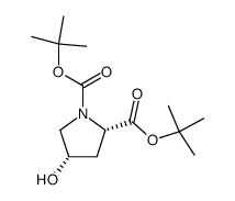 tert-butyl (2S,4S)-N-tert-butoxycarbonyl-4-hydroxyprolinate Structure