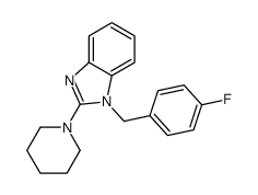 1-[(4-fluorophenyl)methyl]-2-piperidin-1-ylbenzimidazole Structure