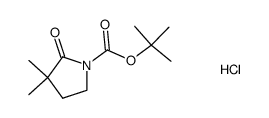 3,3-dimethyl-2-oxo-1-pyrrolidinecarboxylic acid, 1,1-dimethylethyl ester, hydrochloride结构式