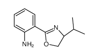 2-[(4S)-4-propan-2-yl-4,5-dihydro-1,3-oxazol-2-yl]aniline结构式