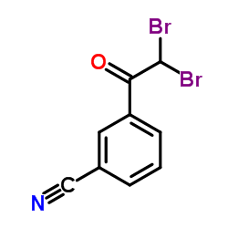 3-(2,2-Dibromoacetyl)benzonitrile结构式