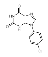 1H-Purine-2,6-dione,9-(4-chlorophenyl)-3,9-dihydro- Structure