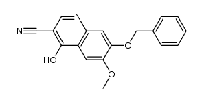 7-benzyloxy-4-hydroxy-6-methoxyquinoline-3-carbonitrile结构式