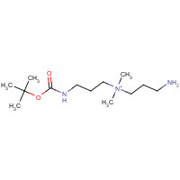 3-amino-N-[3-[[(1,1-dimethylethoxy)carbonyl]amino]propyl]-N,N-dimethyl-1-Propanaminium Structure