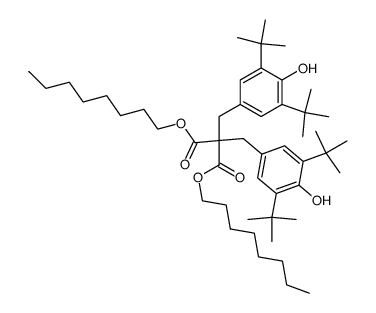 2,2-Bis-(3,5-di-tert-butyl-4-hydroxy-benzyl)-malonic acid dioctyl ester Structure