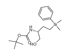 N-[(1R)-2-hydroxy-1-(3-methyl-3-phenyl-3-silabutyl)ethyl](tert-butoxy)carboxamide结构式