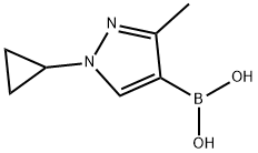 3-Methyl-1-(cyclopropyl)-1H-pyrazole-4-boronic acid Structure