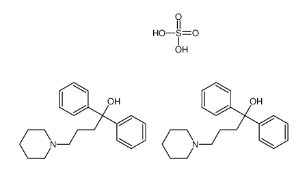1,1-diphenyl-4-piperidin-1-ylbutan-1-ol,sulfuric acid结构式