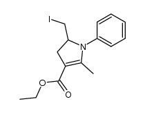 ethyl 5-(iodomethyl)-2-methyl-1-phenyl-4,5-dihydro-1H-pyrrole-3-carboxylate Structure