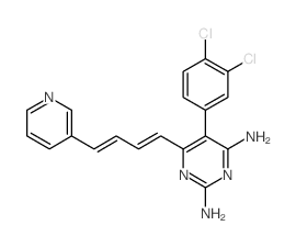 2,4-Pyrimidinediamine,5-(3,4-dichlorophenyl)-6-[4-(3-pyridinyl)-1,3-butadien-1-yl]- Structure