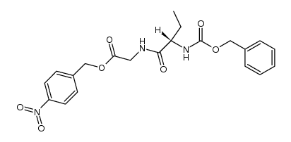 N-[L-2-Benzyloxycarbonylamino-butyryl]-glycin-[4-nitro-benzylester] Structure