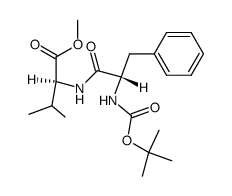 N-(N-(1,1-dimethylethoxycarbonyl)-L-phenylalanyl)-L-valine methyl ester Structure