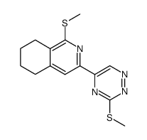 1-Methylsulfanyl-3-(3-methylsulfanyl-[1,2,4]triazin-5-yl)-5,6,7,8-tetrahydro-isoquinoline结构式