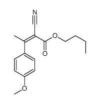 butyl 2-cyano-3-(4-methoxyphenyl)-2-butenoate structure