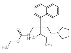 ethyl N-[3-methyl-2-naphthalen-1-yl-2-(2-pyrrolidin-1-ylethyl)pentyl]carbamate结构式