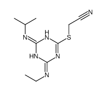 2-[[4-(ethylamino)-6-(propan-2-ylamino)-1,3,5-triazin-2-yl]sulfanyl]acetonitrile结构式