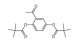 2,2-dimethylpropanoic acid 2-acetyl-1,4-phenylene ester Structure