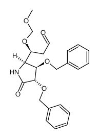 (S)-3-((2S,3R,4S)-3,4-bis(benzyloxy)-5-oxopyrrolidin-2-yl)-3-(methoxymethoxy)propanal结构式