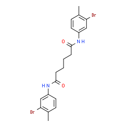 N,N'-Bis(3-bromo-4-methylphenyl)hexanediamide Structure