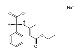 sodium (R)-[(3-ethoxy-1-methyl-3-oxoprop-1-enyl)amino]phenylacetate结构式