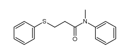 N-methyl-N-phenyl-3-(phenylsulfanyl)propionamide结构式