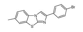 2-(4-BROMOPHENYL)-7-METHYLIMIDAZO[2,1-B][1,3]BENZOTHIAZOLE结构式