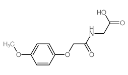 [2-(4-Methoxy-phenoxy)-acetylamino]-acetic acid结构式