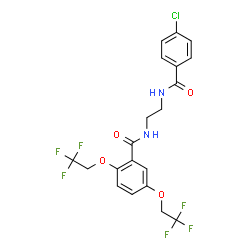 N-(2-[(4-CHLOROBENZOYL)AMINO]ETHYL)-2,5-BIS(2,2,2-TRIFLUOROETHOXY)BENZENECARBOXAMIDE Structure