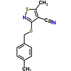 5-Methyl-3-[(4-methylbenzyl)sulfanyl]-1,2-thiazole-4-carbonitrile Structure