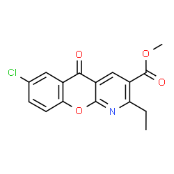 Methyl 7-chloro-2-ethyl-5-oxo-5H-chromeno[2,3-b]pyridine-3-carboxylate structure