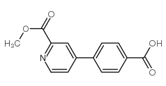 4-(2-(Methoxycarbonyl)pyridin-4-yl)benzoic acid结构式