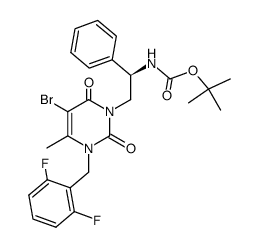 (R)-(2-[5-BROMO-3-(2,6-DIFLUORO-BENZYL)-4-METHYL-2,6-DIOXO-3,6-DIHYDRO-2H-PYRIMIDIN-1-YL]-1-PHENYL-ETHYL)-CARBAMIC ACID TERT-BUTYL ESTER structure