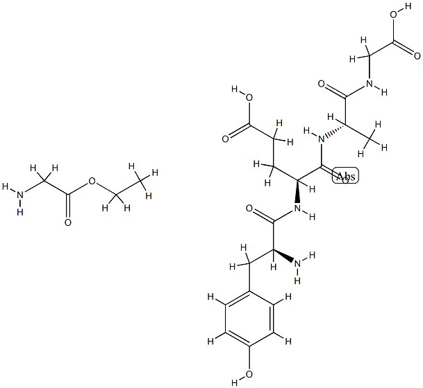Poly(L-tyrosyl-L-glutamyl-L-alanyl-glycyl)glycine ethyl ester结构式